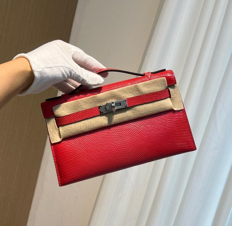 Kelly Pochette Lizard Rouge Casaque PHD